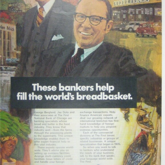 Vintage 1971 First National Bank Of Chicago Advertisement Print - Picture 2 of 2